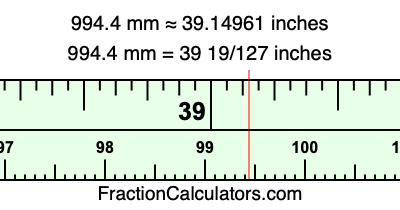 994.4 mm in inches