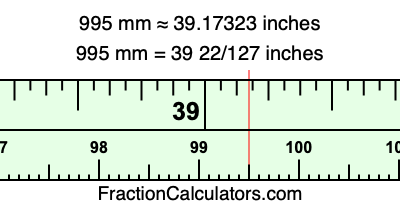 995 mm in inches