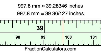 997.8 mm in inches