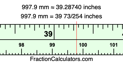 997.9 mm in inches