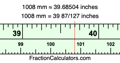 1008 mm in inches