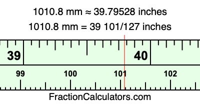 1010.8 mm in inches