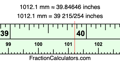 1012.1 mm in inches