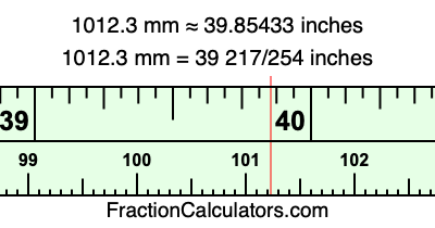 Convert 1012.3 mm to inches (What is 1012.3 mm in inches?)