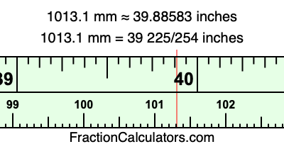 1013.1 mm in inches