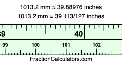 1013.2 mm in inches