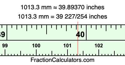 1013.3 mm in inches