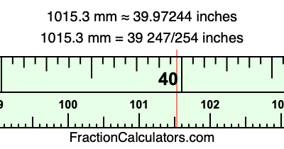 1015.3 mm in inches