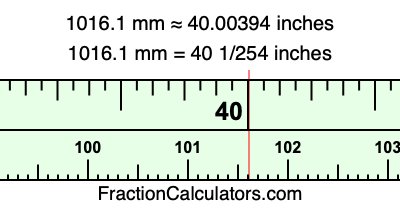 1016.1 mm in inches