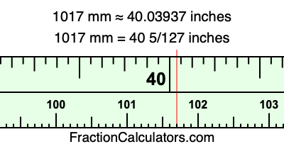 1017 mm in inches