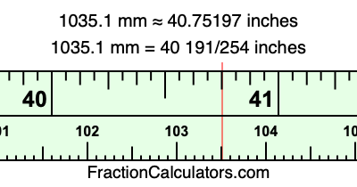 1035.1 mm in inches