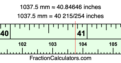 1037.5 mm in inches