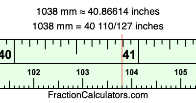 1038 mm in inches