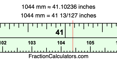 1044 mm in inches