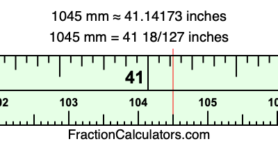 1045 mm in inches