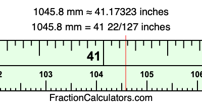 1045.8 mm in inches