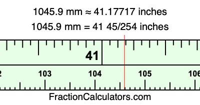 1045.9 mm in inches