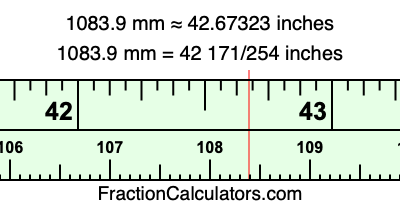 1083.9 mm in inches