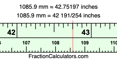 1085.9 mm in inches