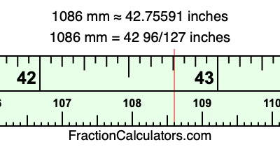 1086 mm in inches