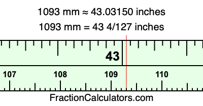 1093 mm in inches