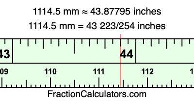 1114.5 mm in inches