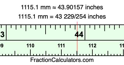 1115.1 mm in inches