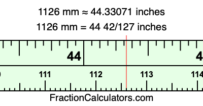 1126 mm in inches