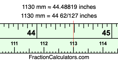 1130 mm in inches