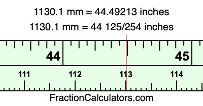 1130.1 mm in inches