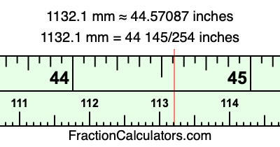 1132.1 mm in inches