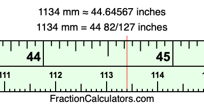 1134 mm in inches