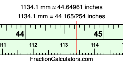 1134.1 mm in inches