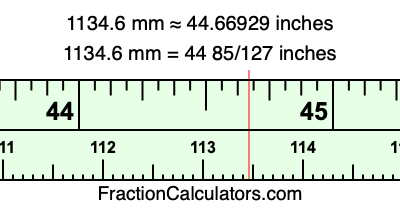 1134.6 mm in inches