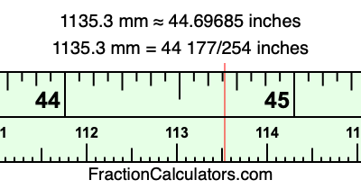 1135.3 mm in inches
