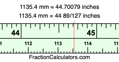 1135.4 mm in inches