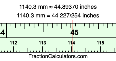 1140.3 mm in inches