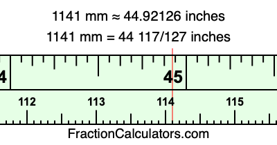1141 mm in inches