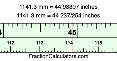 1141.3 mm in inches