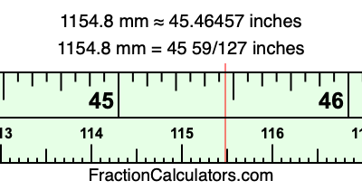 1154.8 mm in inches