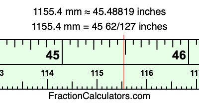 1155.4 mm in inches