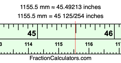 1155.5 mm in inches