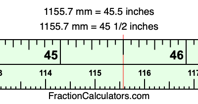 1155.7 mm in inches