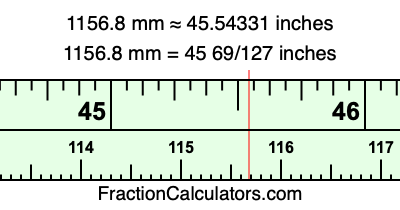 1156.8 mm in inches