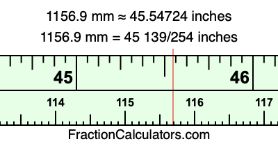 1156.9 mm in inches