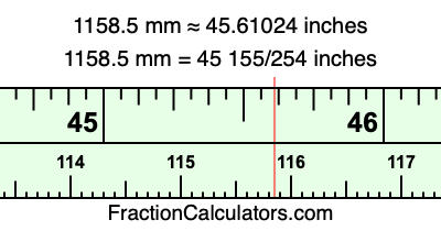 1158.5 mm in inches