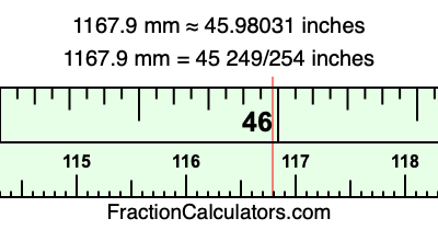 1167.9 mm in inches