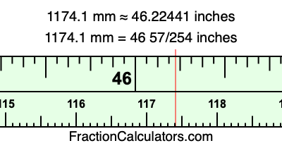 1174.1 mm in inches