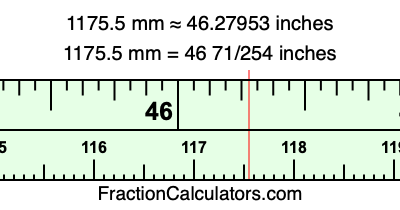 1175.5 mm in inches