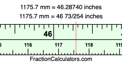 1175.7 mm in inches